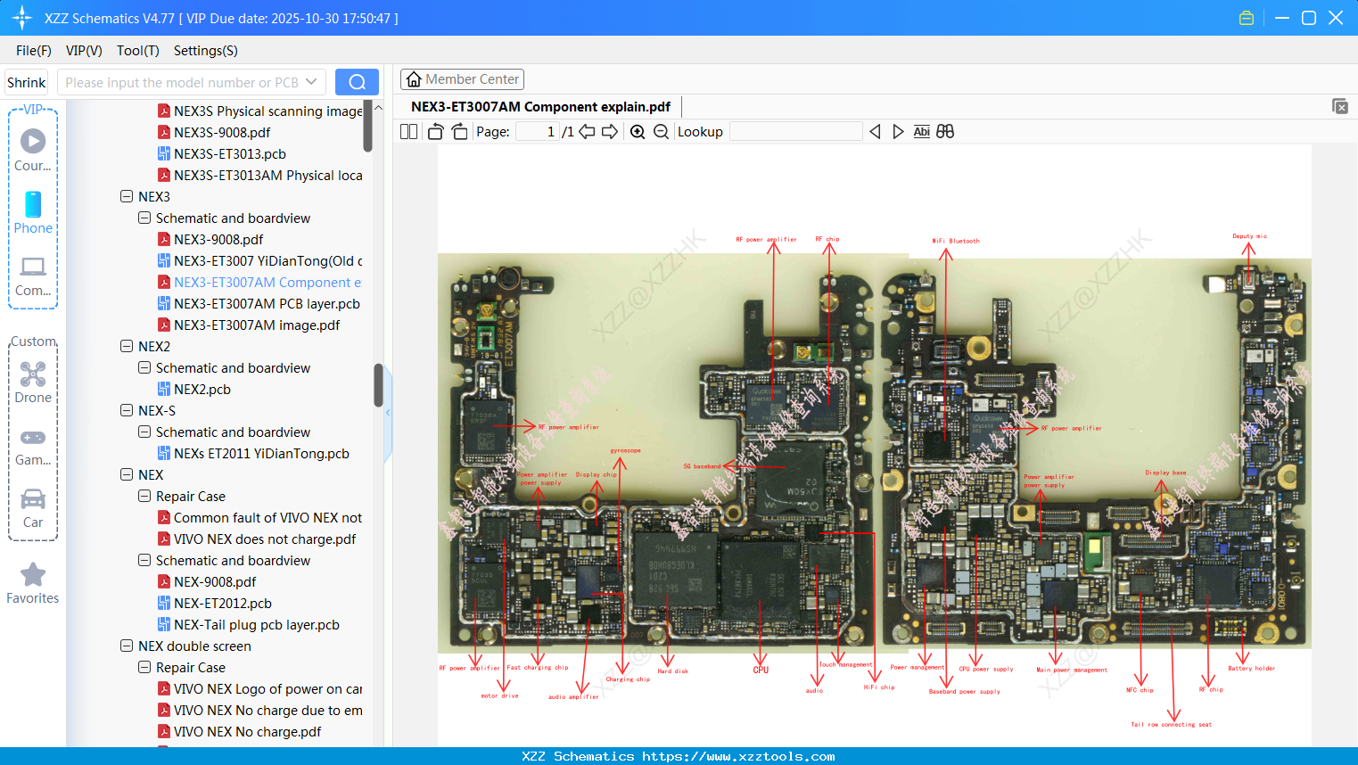 VIVO NEX3-ET3007AM Component Explain